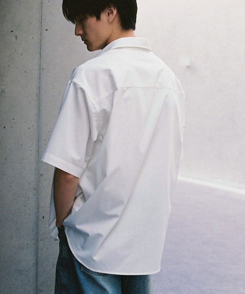 WYM LIDNM シャツ NEW BASIC MICRO SPAN BOX H/S SHIRT メンズ