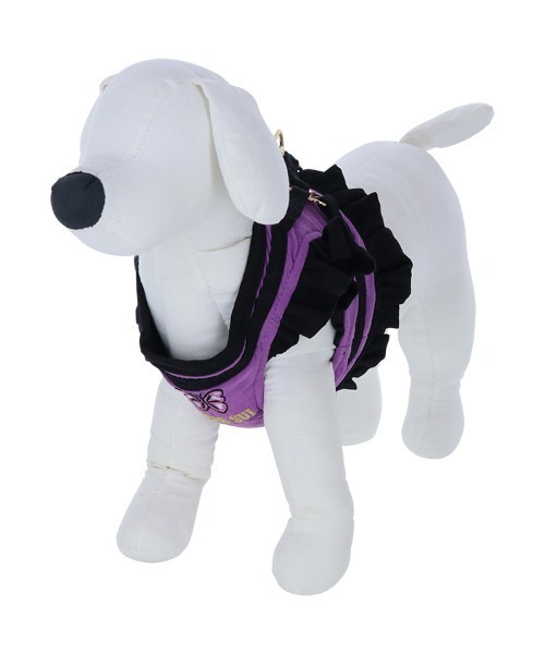 ANNA SUI フリル付きハーネスとリードセット ANNA SUI 犬 ハーネス リード SUI/バタフライ刺繍フリルハーネス