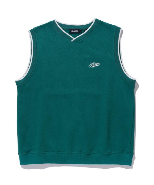 XLARGE（エクストラ ラージ） ベスト ジレ V NECK SWEAT VEST メンズ