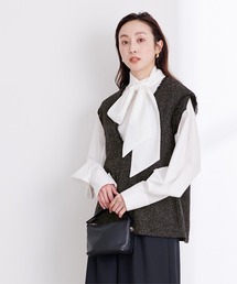 ur's（ユアーズ） ベスト ジレ サマーツイードディープVネックベスト