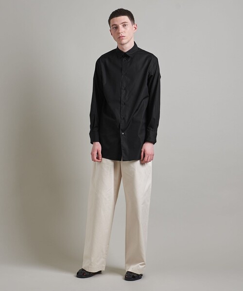 シャツ ブラウス 「LOEFF」コットン ブロード レギュラーカラーシャツ 