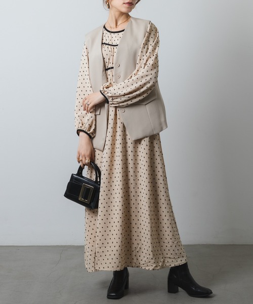 ベスト ジレ ノーカラージレ / 1215155204 レディース ベスト ジレ ノーカラージレ レディース : ZOZOTOWN Yahoo!店