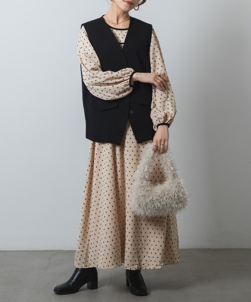 プライド 未使用ジレ 上代59400 ベスト ジレ ノーカラージレ