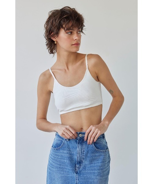 ALEXIA STAM リブニット　クロップド　キャミソール Ribbon Knit Camisole | ALEXIA STAM
