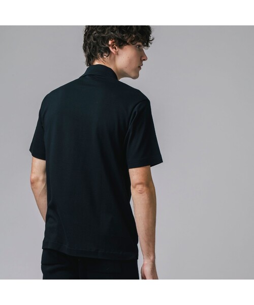 LACOETS ラコステ メンズ ポロシャツ Ｌ 半袖 黒コットン 吸水速乾 LACOSTE ラコステ ポロシャツ 半袖 メンズ L.12.12 無地 鹿の子