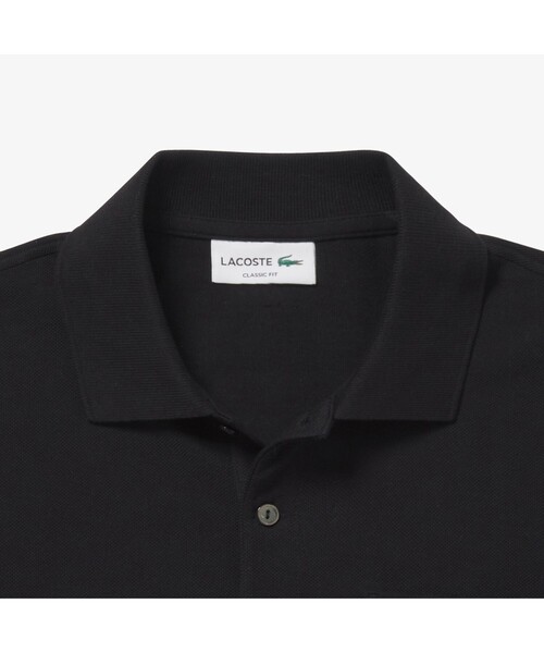 LACOETS ラコステ メンズ ポロシャツ Ｌ 半袖 黒コットン 吸水速乾 LACOSTE ラコステ ポロシャツ 半袖 メンズ L.12.12 無地 鹿の子