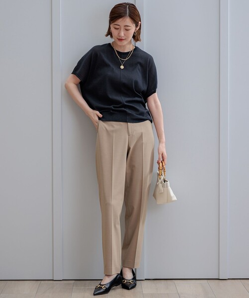 23区 パンツ 「洗える」ドライ2WAYストレッチ テーパードパンツ