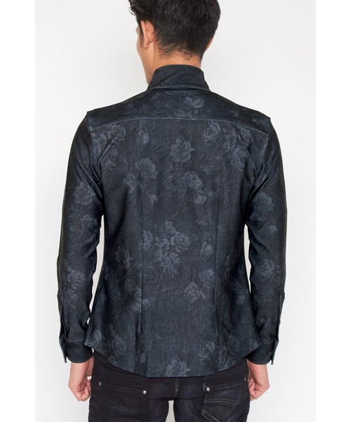 トルネードマート（TORNADO MART）/TORNADO MART∴HTフラワーデニム柄プリントシャツ TORNADO MART（トルネードマート） シャツ TORNADO MART∴HTフラワー