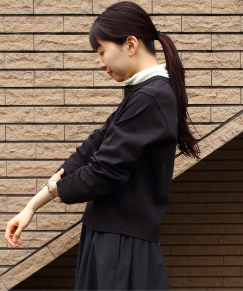 30%OFF ジムフレックス/Gymphlex クルーネックシャギーニットショートカーディガン 長袖 羽織り ショート丈 GY-D0098SGK レディース GYMPHLEX 30%OFF ジムフレックス/Gymphlex クルーネックシャギー