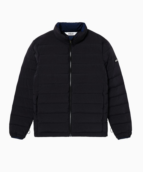 【美品】 軽量 エーグル AIGLE ダウンジャケット M ブラック メンズ エーグル AIGLE ゴアテックス フーデッドダウンジャケット RP