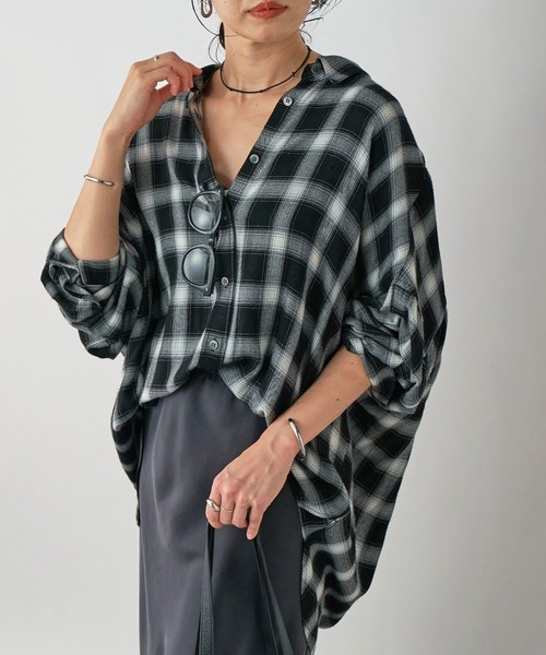 RIVE DROITE（リヴドロワ） ブラウス シャツ ウォッシュドチェック