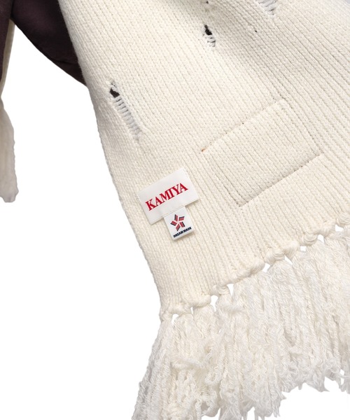KAMIYA マフラー Distressed Knit Muffler メンズ : ZOZOTOWN