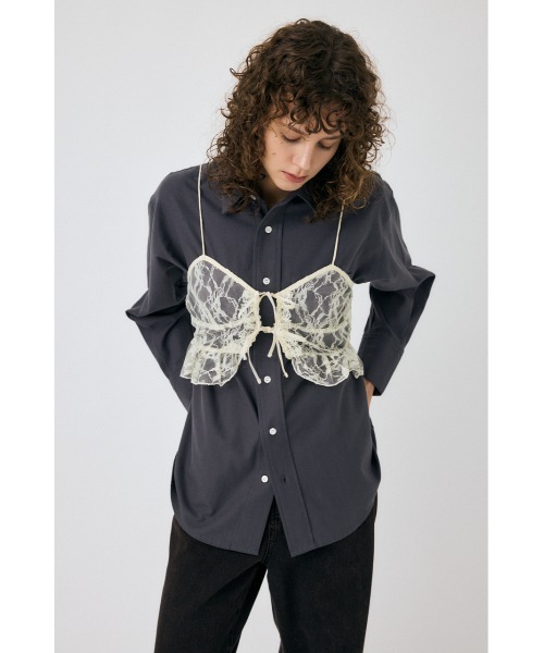 ブラウス シャツ LACY BUSTIER LAYERED シャツ レディース MOUSSY ブラウス シャツ LACY BUSTIER LAYERED レディース