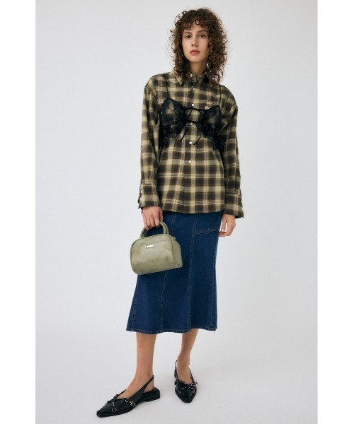 ブラウス シャツ LACY BUSTIER LAYERED シャツ レディース MOUSSY ブラウス シャツ LACY BUSTIER LAYERED レディース