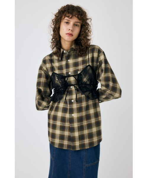ブラウス シャツ LACY BUSTIER LAYERED シャツ レディース MOUSSY ブラウス シャツ LACY BUSTIER LAYERED レディース
