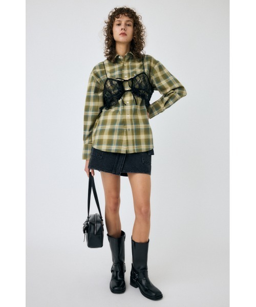 ブラウス シャツ LACY BUSTIER LAYERED シャツ レディース MOUSSY ブラウス シャツ LACY BUSTIER LAYERED レディース