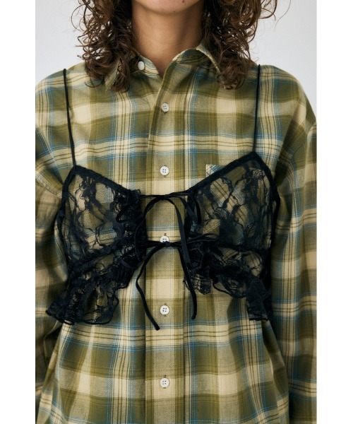 ブラウス シャツ LACY BUSTIER LAYERED シャツ レディース MOUSSY ブラウス シャツ LACY BUSTIER LAYERED レディース