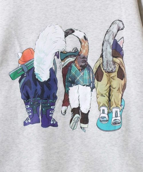 SITRY（シトリー） トレーナー スウェット Cat ＆ Dog Print Sweat