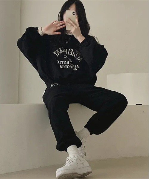 WEGO トレーナー スウェット WEGO/裏起毛ロゴスウェット上下