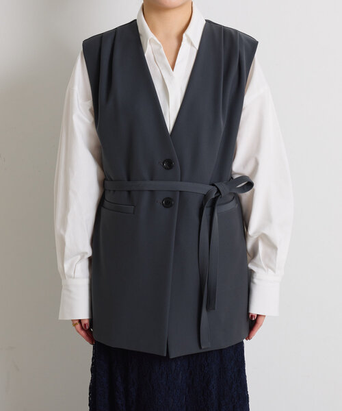 三連休限定価格。GACKT着用 ジレ agr COLLAGE GALLARDAGALANTE ベスト ジレ フレンチスリーブジレ