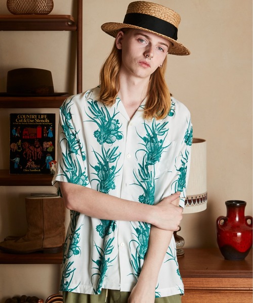 Schott N.Y.C シャツ Schott/ショット/RAYON SHIRT CACTUS