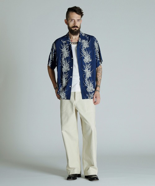 【ショット】Schott レーヨンシャツ XL 総柄 ニューヨーク Schott N.Y.C シャツ Schott/ショット/RAYON SHIRT PYTHON