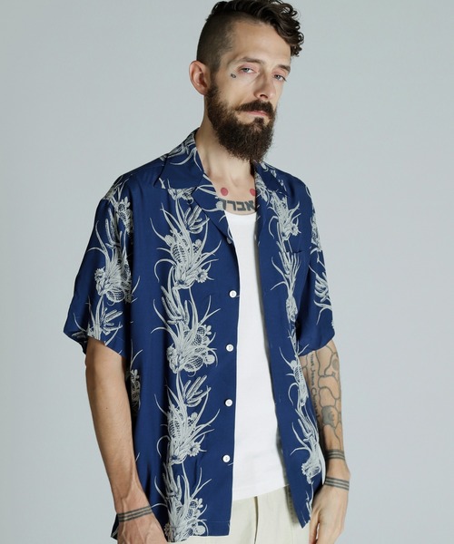 【ショット】Schott レーヨンシャツ XL 総柄 ニューヨーク Schott N.Y.C シャツ Schott/ショット/×PJ/×パイナップル