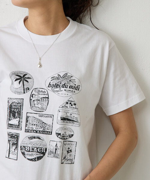 tシャツ 「FRIPIER」スーベニールプリントTee レディース
