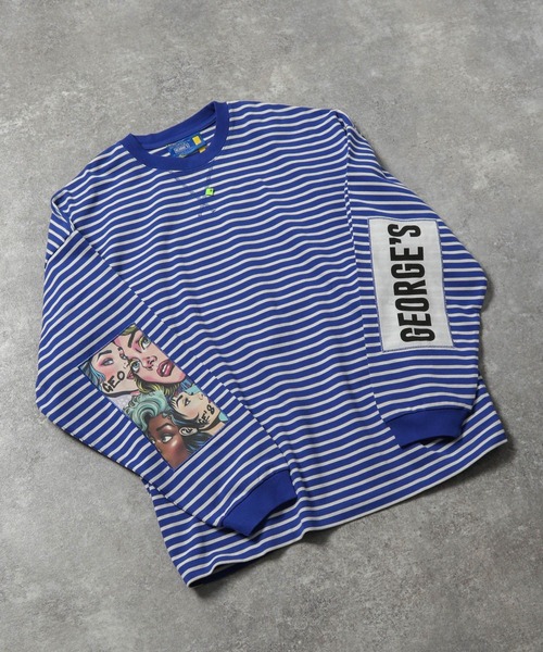 GEORGE’S ボーダーロンＴ ホワイト 完売サイズ ボーダーロンT（Tシャツ/カットソー）｜GEORGE'S（ジョージズ
