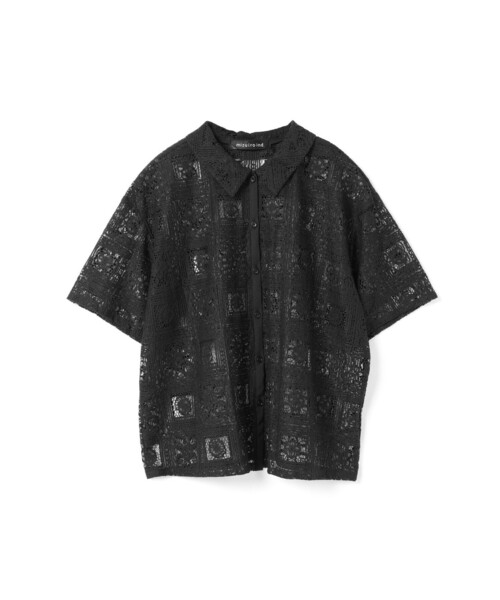 mizuiroind ブラウス シャツ mizuiro ind タイルレースシャツ