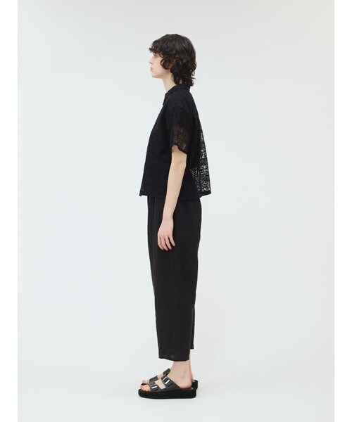 mizuiroind（ミズイロインド） ブラウス シャツ タイルレースシャツ