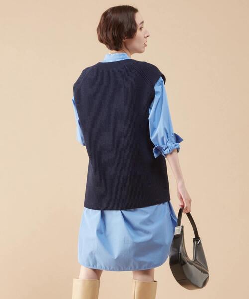 「martinique」 Vネックニット FREE ネイビー レディース_画像2