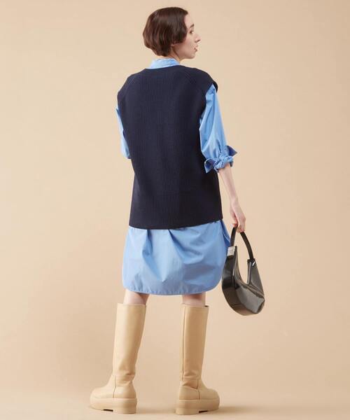 「martinique」 Vネックニット FREE ネイビー レディース_画像5