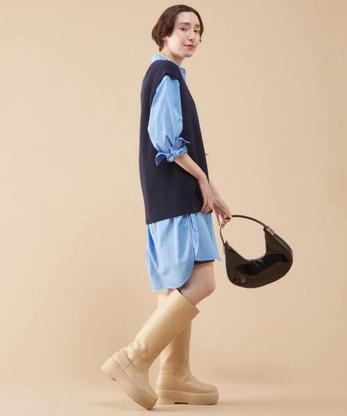 「martinique」 Vネックニット FREE ネイビー レディース_画像6