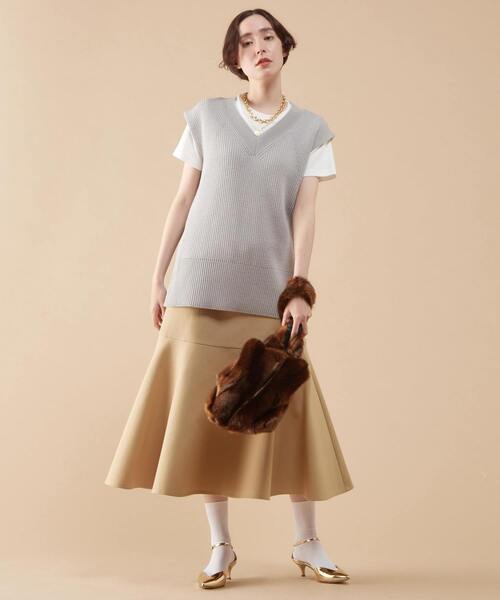 「martinique」 Vネックニット FREE ネイビー レディース_画像9