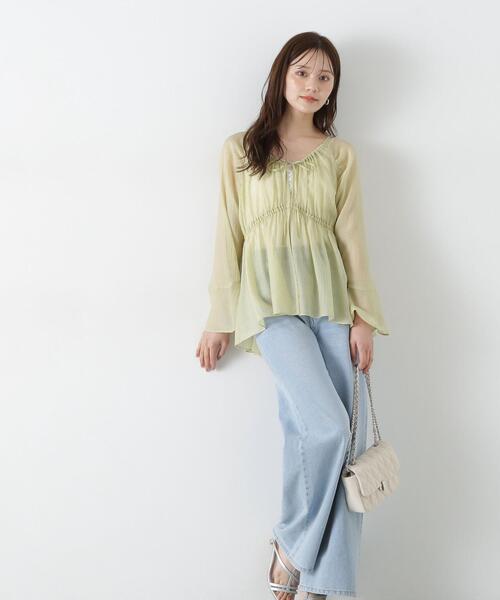 ブラウス シャツ フィッシュテール楊柳ブラウス / 1215110505 レディース PROPORTION BODY DRESSING ブラウス シャツ フィッシュテール