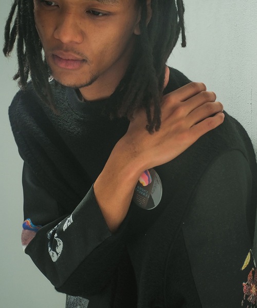 STOF（ストフ） セーター ニット FLAGMENTS MIX PULLOVER メンズ