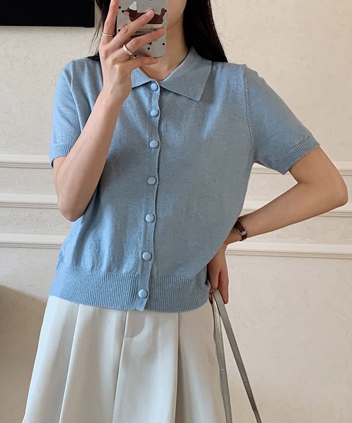 半袖 開襟シャツ ニットポロ ボタン付き ゆったり シンプル Amazon.co.jp: ポロシャツ メンズ 半袖 ニット ポロシャツ