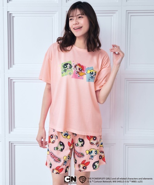 aimerfeel パジャマ ルームウェア パワーパフ ガールズ Tシャツ