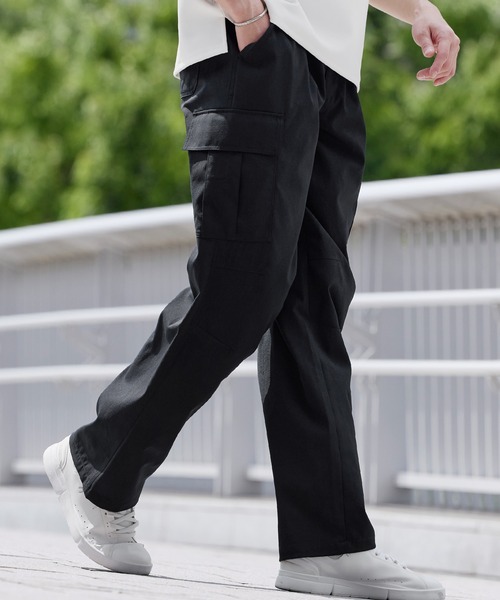 SPU（スプ） カーゴパンツ 「イージーケア/防しわ/軽量/ストレッチ