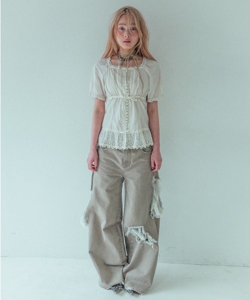 igi レースクラッシュデニム デニム igi ジーンズ デニム デニムパンツ HIDDEN LACE CLASH DENIM