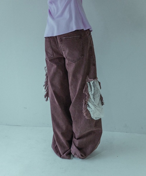 igi レースクラッシュデニム デニム igi ジーンズ デニム デニムパンツ HIDDEN LACE CLASH DENIM