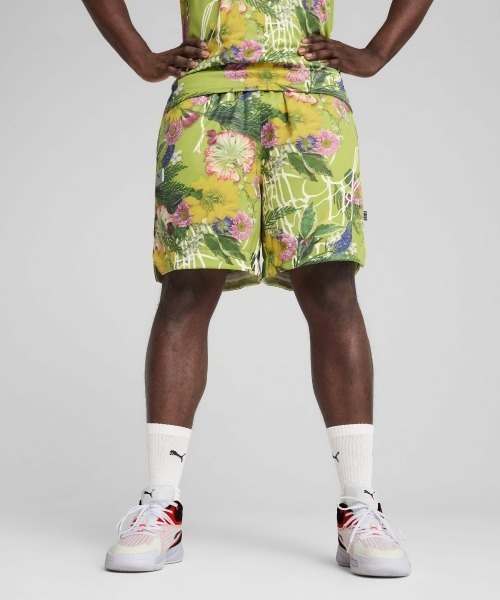 PUMA パンツ DUNKED IN FLORALS AOP SHORT（プーマ ダンク イン
