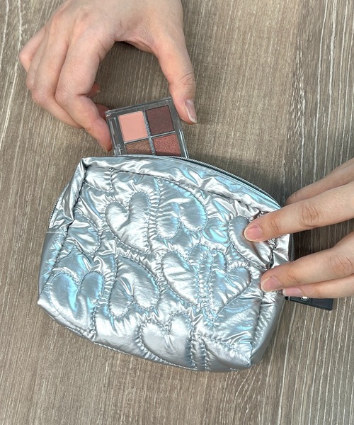 Flowering（フラワーリング） ポーチ ハート/リボン/ネコ/キルティング