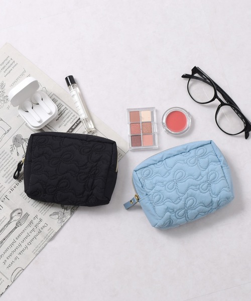 Flowering（フラワーリング） ポーチ ハート/リボン/ネコ/キルティング