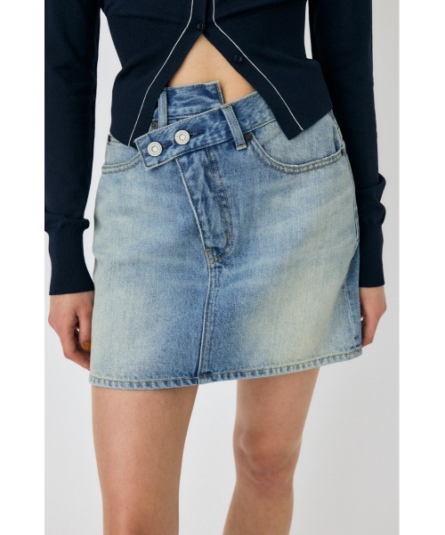 MOUSSY デニムスカート CROSS WAIST ミニスカート : ZOZOTOWN