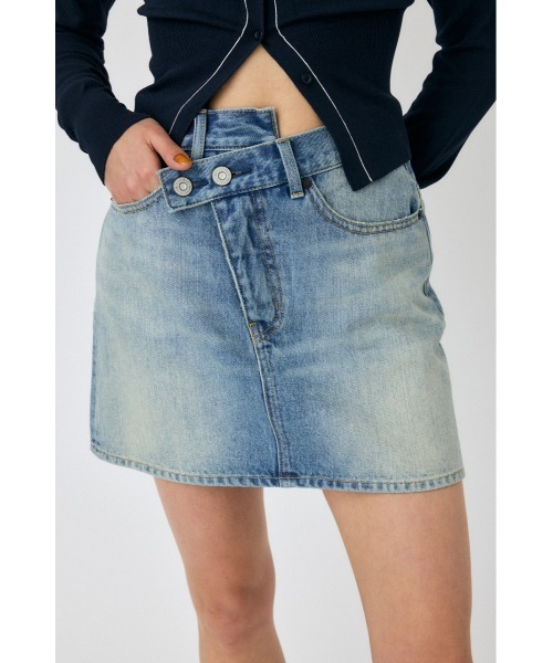 MOUSSY デニムスカート CROSS WAIST ミニスカート : ZOZOTOWN