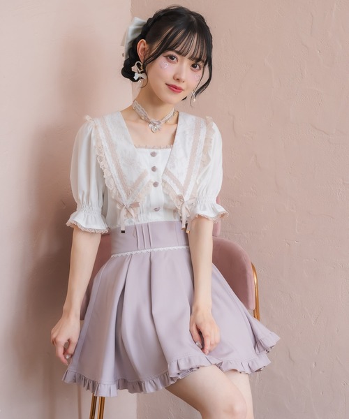 10%OFFクーポン ブラウス nous rendent heureux ヌーランドオロー リネン フリル リボン ブラウス 821049 レディース 春 秋 夏 スロンスクエア 母の日 10%OFFクーポン ブラウス nous rendent heureux ヌーランド