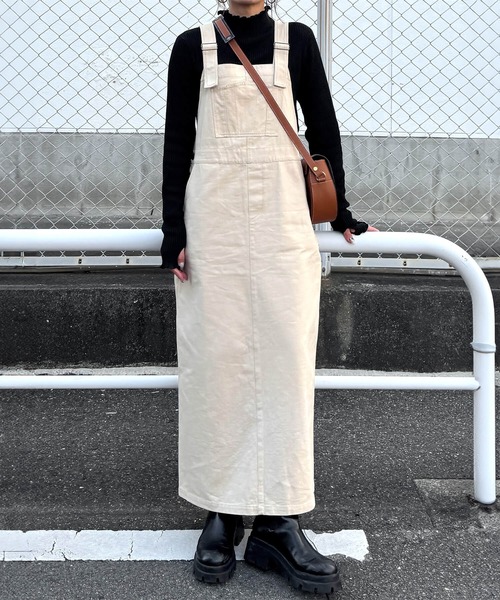 nileperch ロングジャンスカ I-SOOK（アイスー） ジャンパースカート コットンロングジャンパー