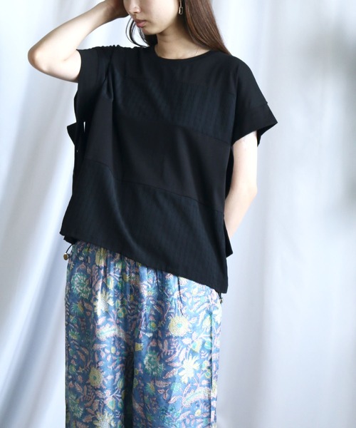 tシャツ オフショルコンビT レディース BITTOKO tシャツ オフショルコンビT レディース : ZOZOTOWN